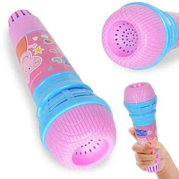

Peppa Pig Original 19cm Echo Microphone No Battery Anime Figure Cartoon Microphone Kids Toy for Children Birthday Gifts 2P14