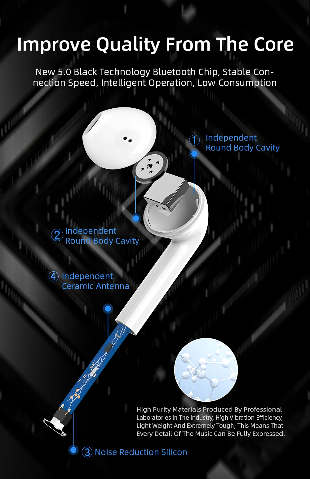 I8 Мини беспроводные Bluetooth наушники 5D звук в ухо спортивный микрофон гарнитура громкой связи 5,0 вкладыши для samsung Galaxy S8 S9 Plus