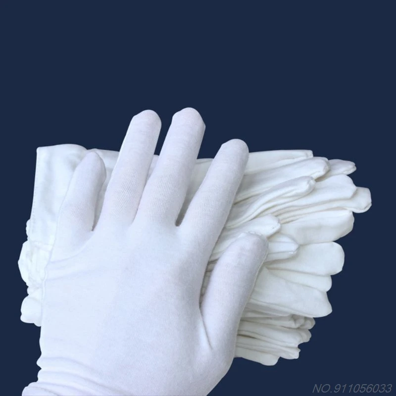 Cotton Gloves 3 Pairs For Women Men Coin Gloves Dry Hands Serving Archival Cleaning Jewelry Silver Inspection 20