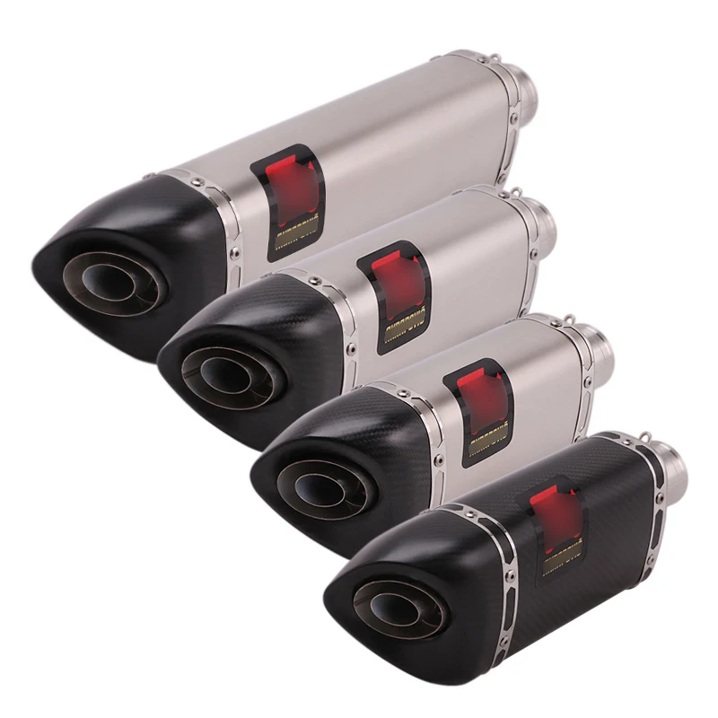 

350 395 495 mm Motorcycle Exhaust Muffler Pipe with Removable DB Killer Escape Universal for Dirt Bike Scooter ATV Silencer