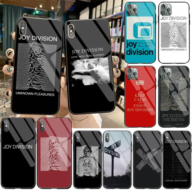Чехол с плакатом joy division черный мягкий чехол для телефона закаленным стеклом iPhone