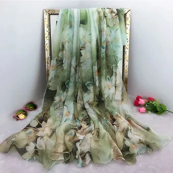 

2020 Oversize Summer Women Silk pareo Foulard Scarves Scarf Ladies beach Shawl Bandanna Large Hijab foulard muffle free shipping