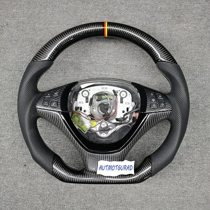 

New High Quality Carbon Fiber Leather Steering Wheel For BMW E70 2008 2009 2010 2011 2012 2013 No Paddle