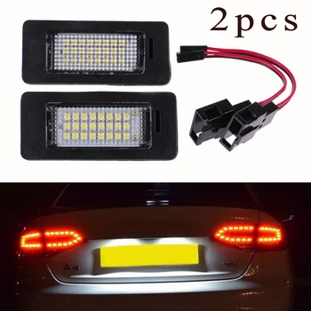 

Lamp License Plate Light 12V 1Pair Car LED Number For A4 S4 B8 A5 S5 Q5 PASSAT