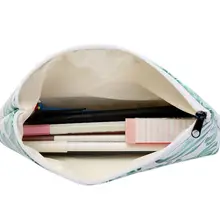 Чехол-карандаш, дорожный мешочек для косметики с принтом, Большой Вместительный водонепроницаемый кожаный чехол-карандаш для офиса и школы