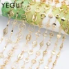 YEGUI C164,jewelry accessories,diy chain,18k gold plated,0.3microns,copper metal,diy bracelet necklace,jewelry making,1m/lot ► Photo 1/6