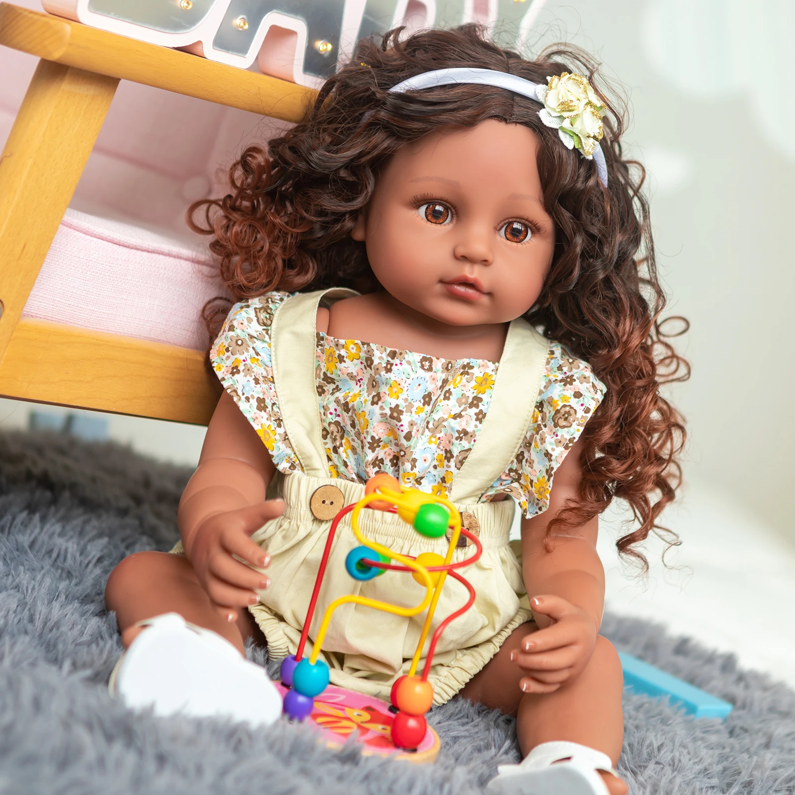 55Cm Reborn Peuter Afro-amerikaanse Baby Pop Donkerbruin Full Body Siliconen Poppen Bad Speelgoed gift _ - AliExpress Mobile