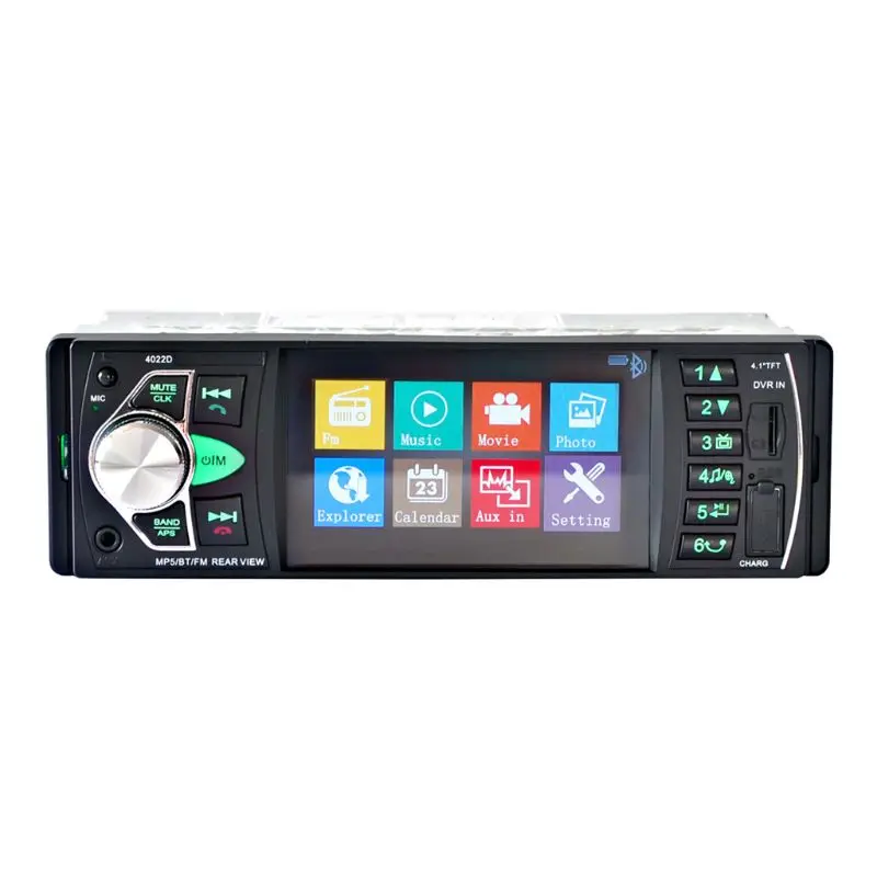 4,1 дюймов 1 Din hd автомобильный стерео радио Bluetooth MP3 MP5 плеер Поддержка USB/FM/TF