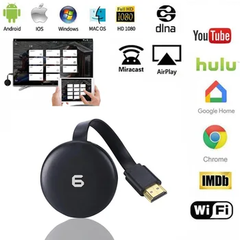 

G6 WiFi Display Dongle TV Stick HD Video HD Digital Video Media Screen Mirroring TV Wireless Dongle Receiver For IOS/Android