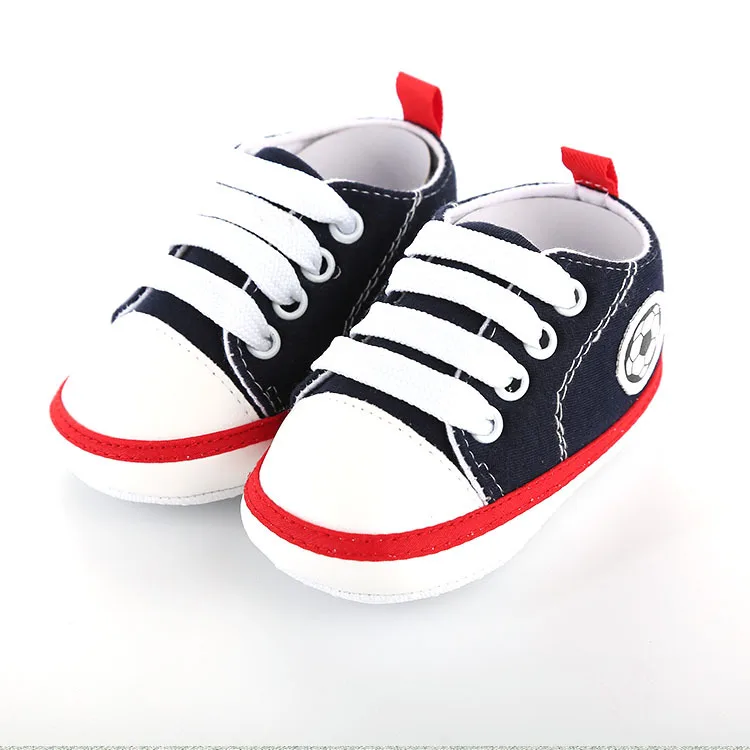 Spring and Autumn New Solid Color Casual Lace Soft Bottom Baby Canvas Shoes Baby Shoes Can Not Fall Toddler Shoes