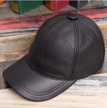 SILOQIN Snapback Кепки Натуральная кожаные кепки для Для мужчин Для женщин модные Бейсбол Кепки s регулируемый Размеры высокое качество овчины язык Кепки - Цвет: Black