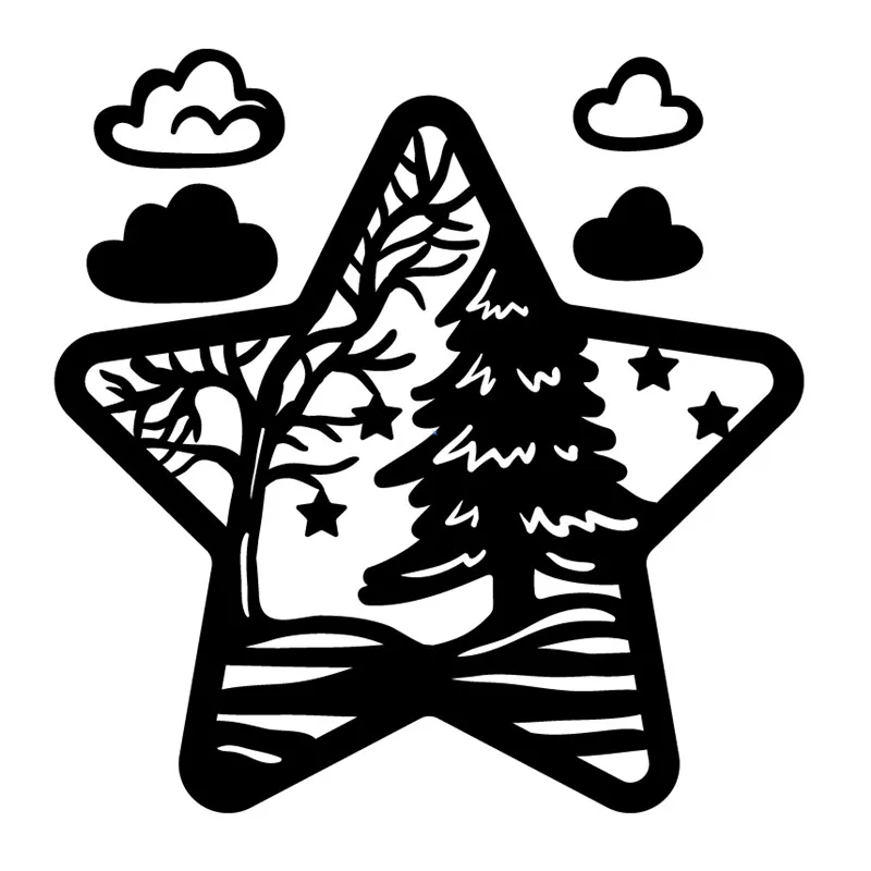 

Naifumodo Star Dies River Trees Metal Cutting Dies New 2019 for Card Making Scrapbooking Embossing Cuts Stencil Craft Dies