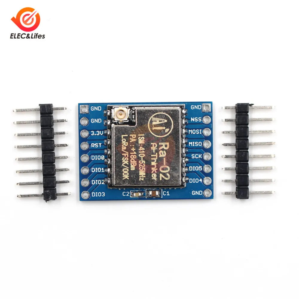 433 МГц SX1278 LoRa модуль 433 м 10 км Ra-02 Ai-Thinker Беспроводная передача спектра SPI GPIO интерфейс для умного дома DIY