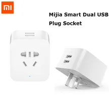 Xiaomi Original Mijia Smart Plug Socket Enhanced Dual USB Fast Charger ZigBee/Basic Socket USB Wireless WiFi Mi Home APP Control
