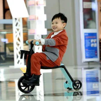 

Factory direct sale scooter multifunctional tricycle children's sliding wheel anti rollover folding tricycle