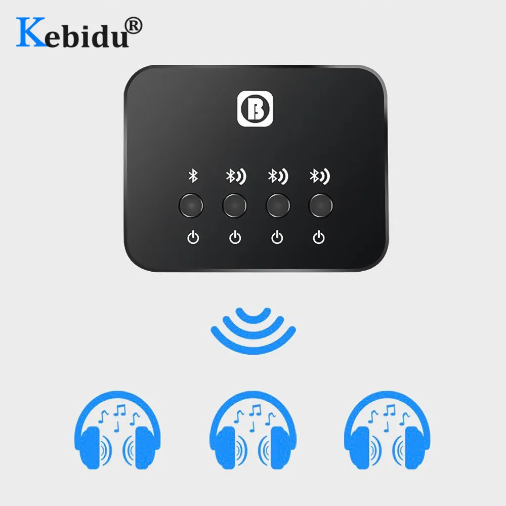Двухканальный оптический bluetooth-передатчик Aptx мульти-пара 1-3 для ТВ Беспроводной музыкальный аудио адаптер для наушников динамик