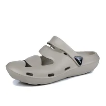 Новинка года; Летние Стильные Мужские дышащие сандалии с перфорацией; пористая обувь «Птичье гнездо»