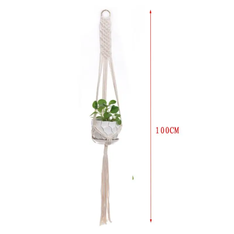 3pcs/set Handmade Macrame Plant Hanger Indoor Outdoor Rope Hanging Basket Net