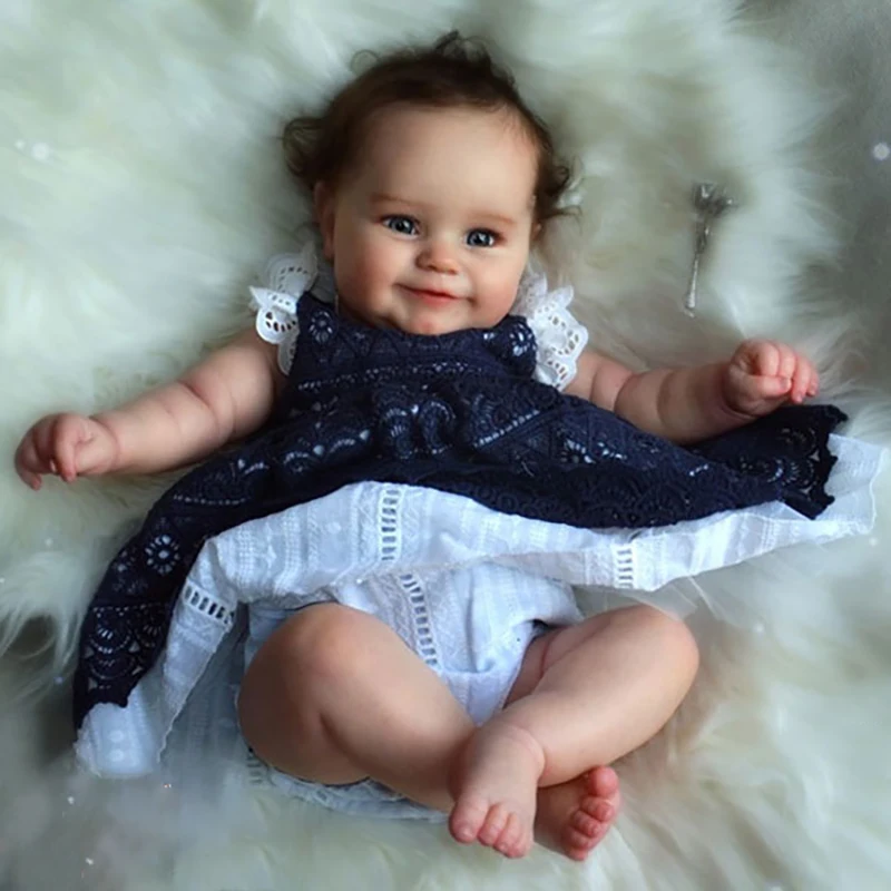 20Inch Bebe Reborn Doll Realistic Newborn Fabric Body Unpainted Unfinished Doll Parts DIY Blank Doll Kit Toys for Children Gifts