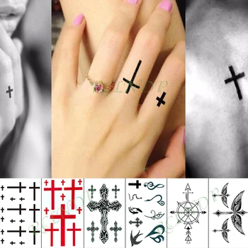 

Waterproof Temporary Tattoo Sticker cross skull anchor flower small size art tatoo fake tatto flash tattoos for kid men women