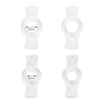 4Pcs Silicone Cock Constriction Rings Delay Ejaculation Sleeves Penis Pump Vacuum Cylinder Sealing Replacement Sex Toys For Men 4