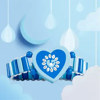 

Kuulee Simulate Wooden Cartoon Pattern Watch Play House Educational Toys for Kids Girls Boys