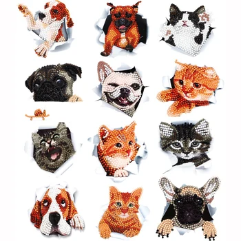 

5D DIY Diamond Painting Kits for Kids Cartoon Theme Stick Paint with Diamonds by Numbers Kit Shine Sparkle Mosaic Stickers