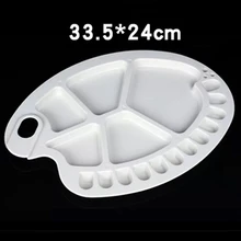 Пластиковые краски, масляная краска, палитра, вода, цветной рисунок, 17 колодцев, лоток, искусство, Овальный инструмент для смешивания цветов