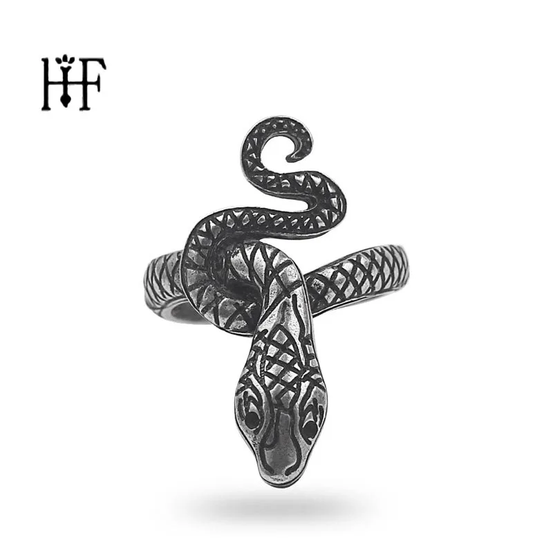

Fashion Punk Animal Ring Gothic Black Silver Metal Snake Rings Gor Men Unisex Rings Jewelry Vintage rings for women