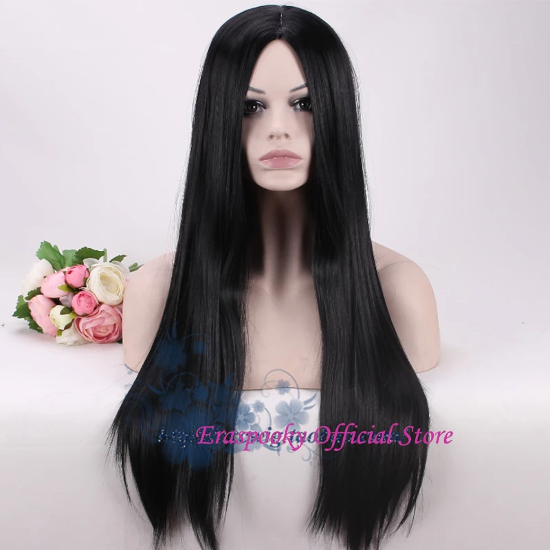 Eraspooky, 80 s, аниме «The Addams family», косплей, Morticia Addams, парики в готическом стиле для мужчин, Gomez Addams, парик для Хэллоуина, костюм для взрослых