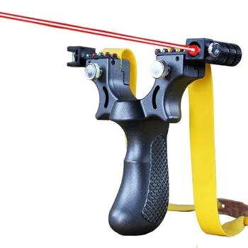 

New Resin Slingshot Catapult with Flat Rubber Band Outdoor Hunting Shooting Slingshot Laser Aiming Slingshot