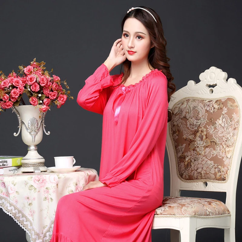 women nightgown High Quality women Tempting sleepwear lingerie Modal cotton sleep dress sexy long nighties new pijama