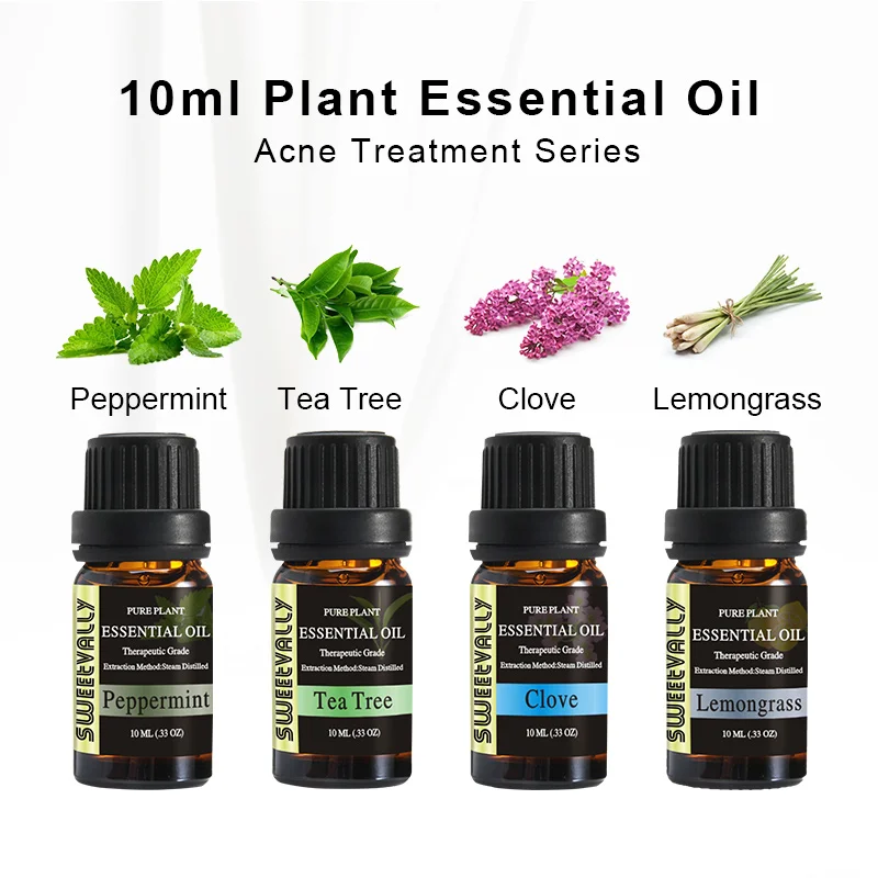 

10ml Essential Oils Set Aromatherapy Kit Therapeutic Grade Oils for Body Massage Relax Gifts 9 Flavors Freshening Essential Oil