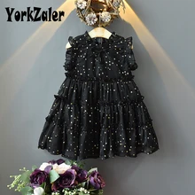 Новинка; модное Летнее Детское платье принцессы для девочек; платье без рукавов для маленьких девочек; Одежда для маленьких девочек; От 3 до 7 лет