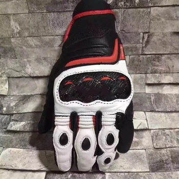 

Carbon D1 Short ST Gloves Motorcycle Motocross Street Moto MTB Bike Riding Motorbike Scooter Short Leather Gloves