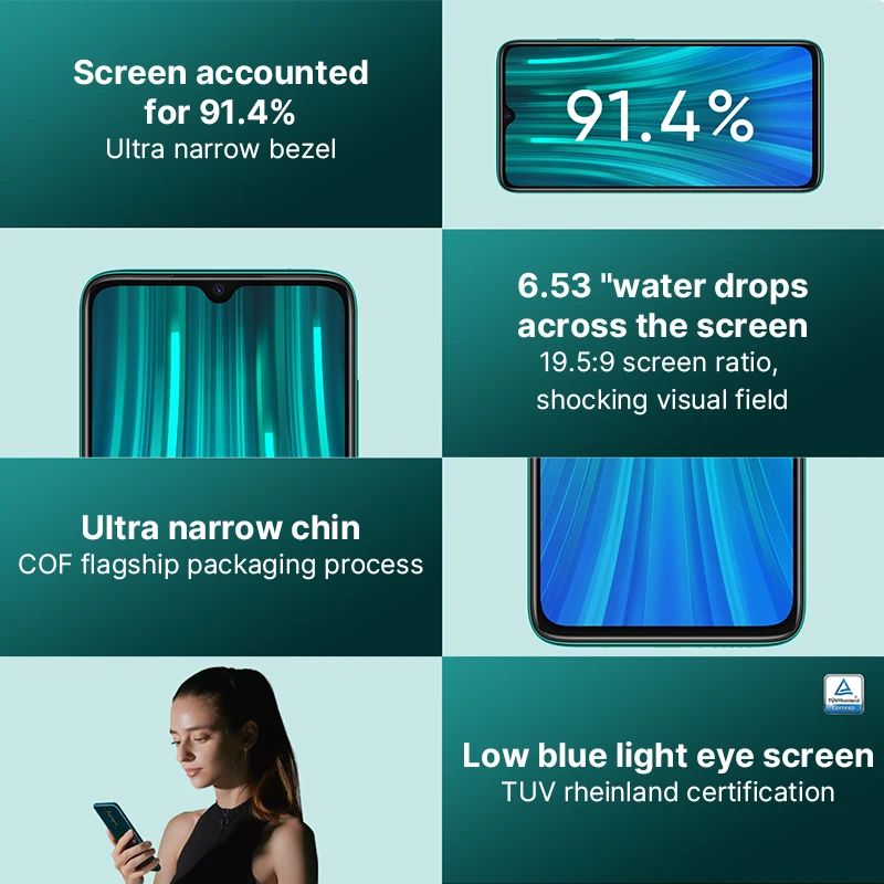  Global Version Xiaomi Redmi Note 8 Pro 6G RAM 128GB ROM Smartphone 64MP Four Rear Camera MTK Helio 