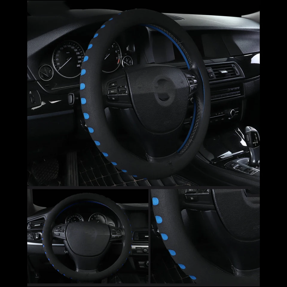 Стайлинг автомобиля дышащие ручки рулевое колесо Чехлы для Volvo S60 V70 XC90 Subaru Forester peugeot 307 206 308 407 3008 2008