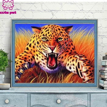 

Full Diamond Painting Leopard Full Display Craft Kit Diamond Embroidery Sale tiger Animal Pictures Of Rhinestones Decorations