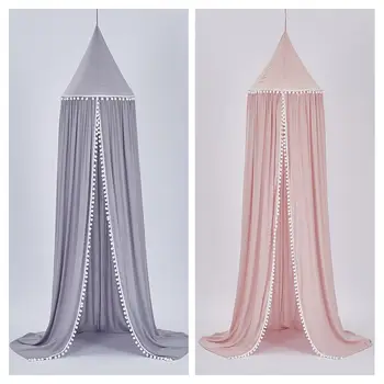 

Baby Room Decoration Cotton Bed Curtain Crib Netting Baby Tent Cotton Hung Dome Mosquito Net Photography Props