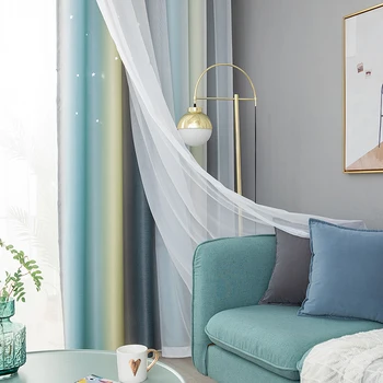 

Curtain Rainbow Color Window Curtains For Girl Kids Bedroom Blackout Window Drapes Curtain Decoration For Home