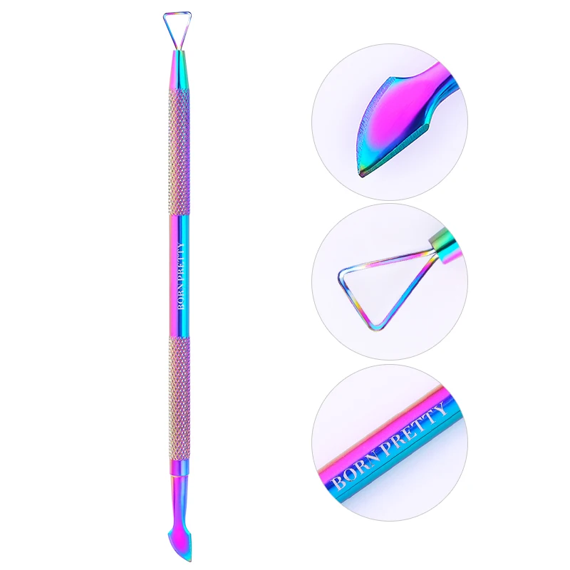 Cuticle Pusher Пинцет BORN PRETTY для кутикулы ногтей, Радужный резак, кусачки, клипер для удаления омертвевшей кожи, инструмент для маникюра и дизайна ногтей - Цвет: Cuticle Pusher