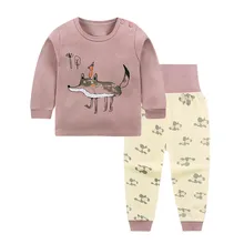 Unini-yun/комплекты одежды для маленьких девочек с героями мультфильмов хлопковый пуловер Топ+ штаны, 2 предмета, повседневная одежда для малышей комплект одежды для маленьких мальчиков, спортивный костюм