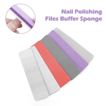 

100pcs Professionals Nail File Replacement Pads Stainless Steel Handle Sponge Sanding Polishing Nail File Manicure Art Tools
