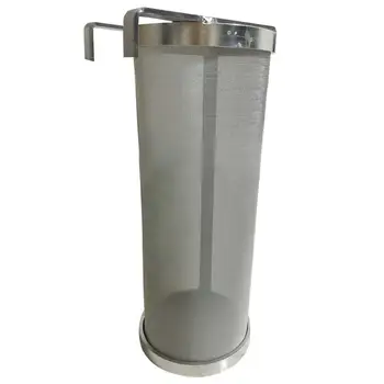 

300 Micron Stainless Steel Homemade Brew Beer Hop Mesh Filter Strainer With Hook Beer Brewing Hop Spider Mesh Filter Strainer