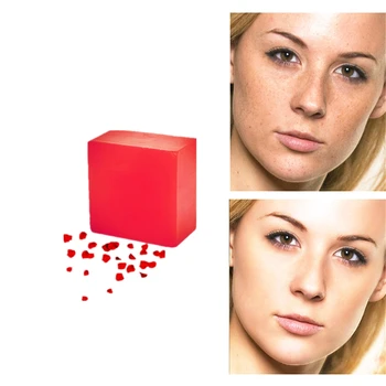 

Fast Face Lift Fresh Rose Moisturizing Essence Soaps 7 Days Skin Whitening Rose Flower Anti Scar Repair Acne Treatment Soap 1Pcs