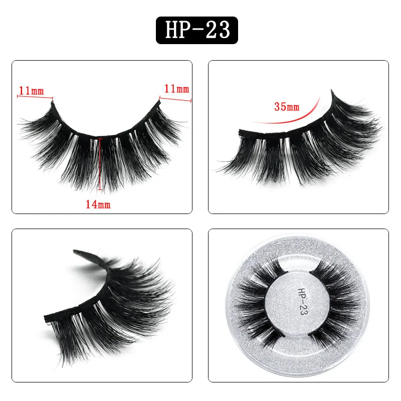 Eyes Dancing 1Pair 3D Mink Lashes Soft Handmade Eyelashes Natrual Long Eyelash Extension Tool Makeup Charm Volume Hair Lashes - Цвет: HP-23