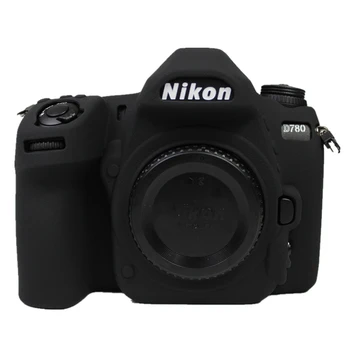 

For Nikon D780 Silicone Camera Cover High Grade Litchi Texture Surface Silicone Case for Nikon D780 Black Cover