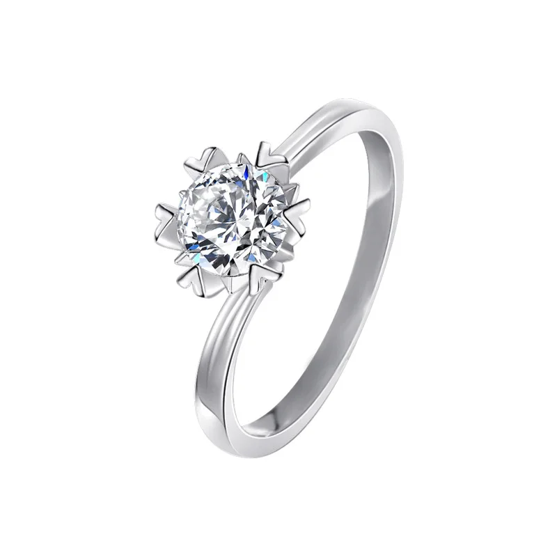 VS2 1 Carat Diamond Ring for Women Silver Color 925 Jewelry Bizuteria Topaz Gemstone Wedding Jewelry 925 White Diamond Ring Box VS2 1 Carat Diamond Ring for Women Silver Color 925 Jewelry Bizuteria Topaz Gemstone Wedding Jewelry 925 White Diamond Ring Box