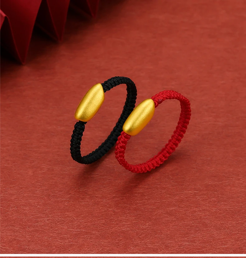 Кольцо из чистого желтого золота 24 к для мужчин и женщин кольцо с рисовой мышкой