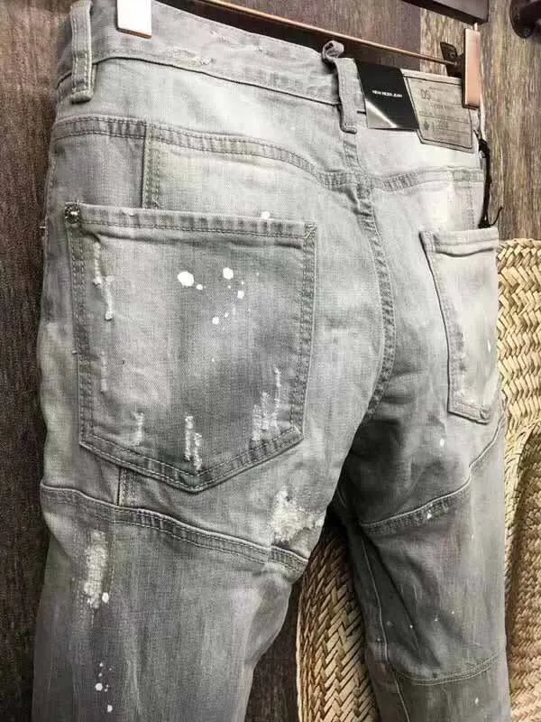 DSENQI, новинка, мужские джинсы, рваные, для DSQ, джинсы, брюки, байкерские джинсы, верхняя одежда, мужские штаны, A111